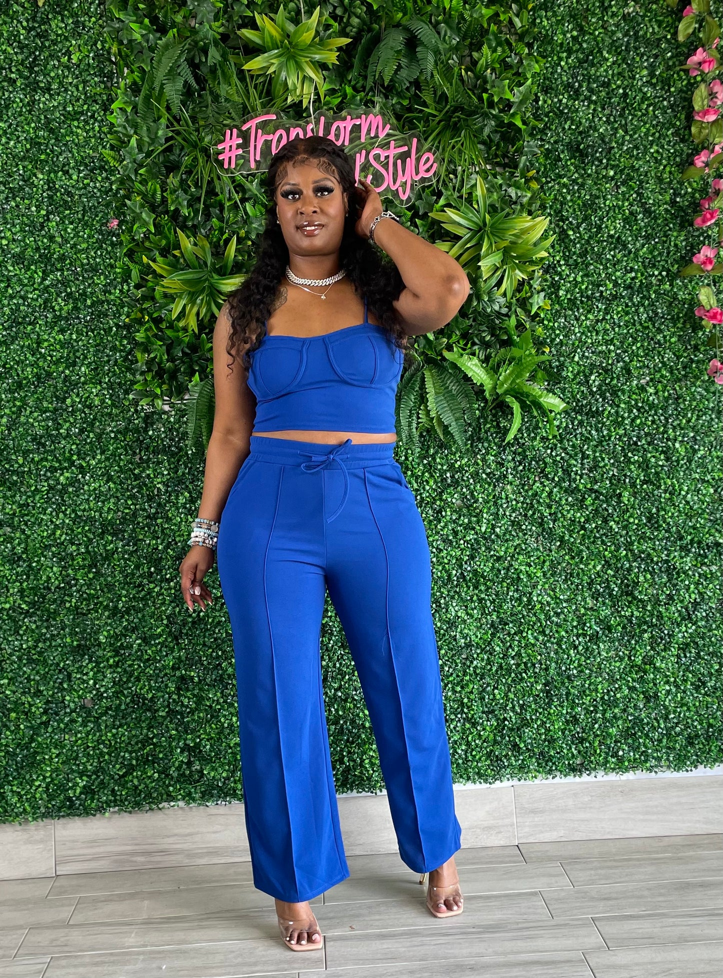 Two Piece Royal Blue Set