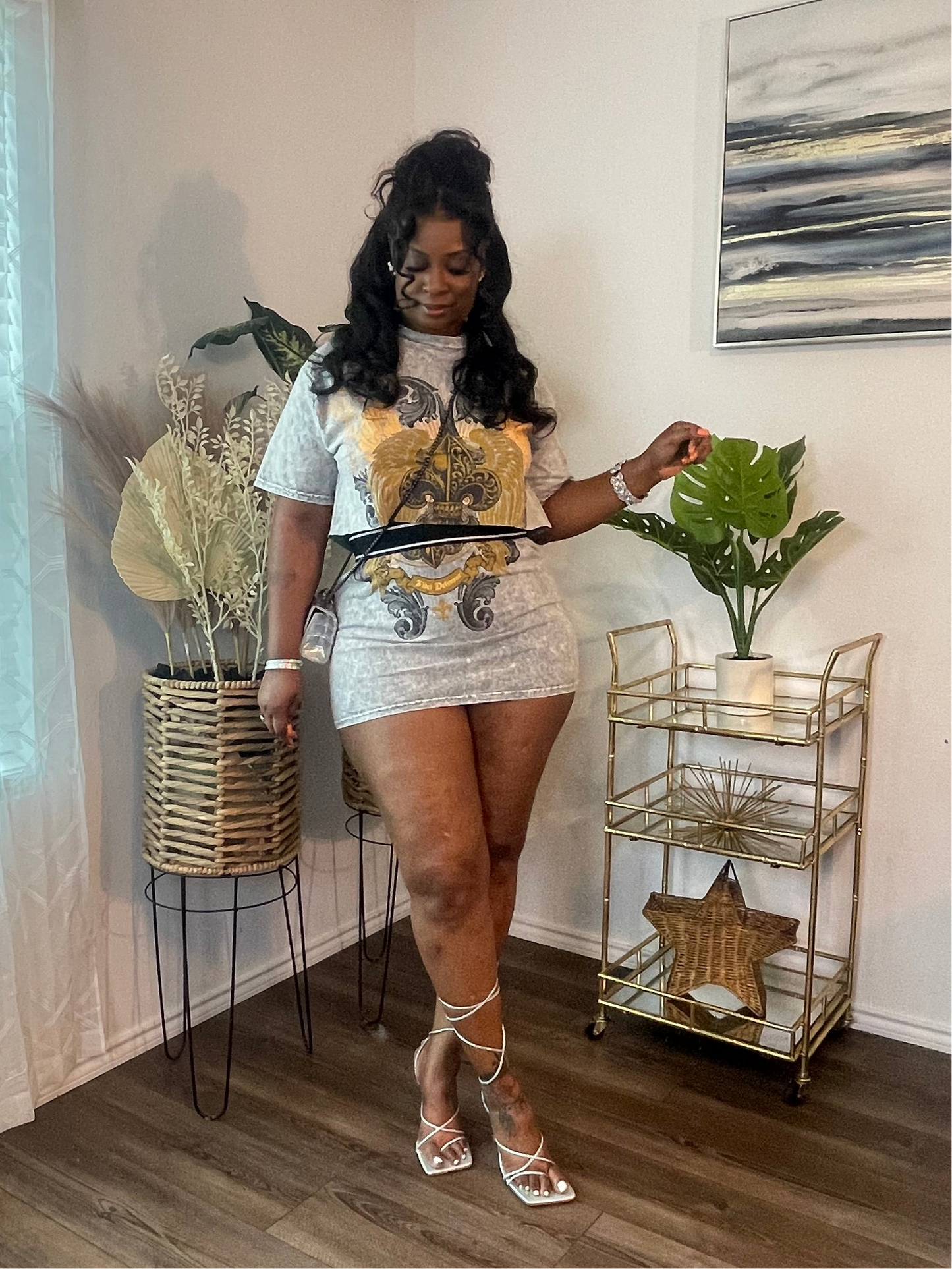 Grey Skirt Set