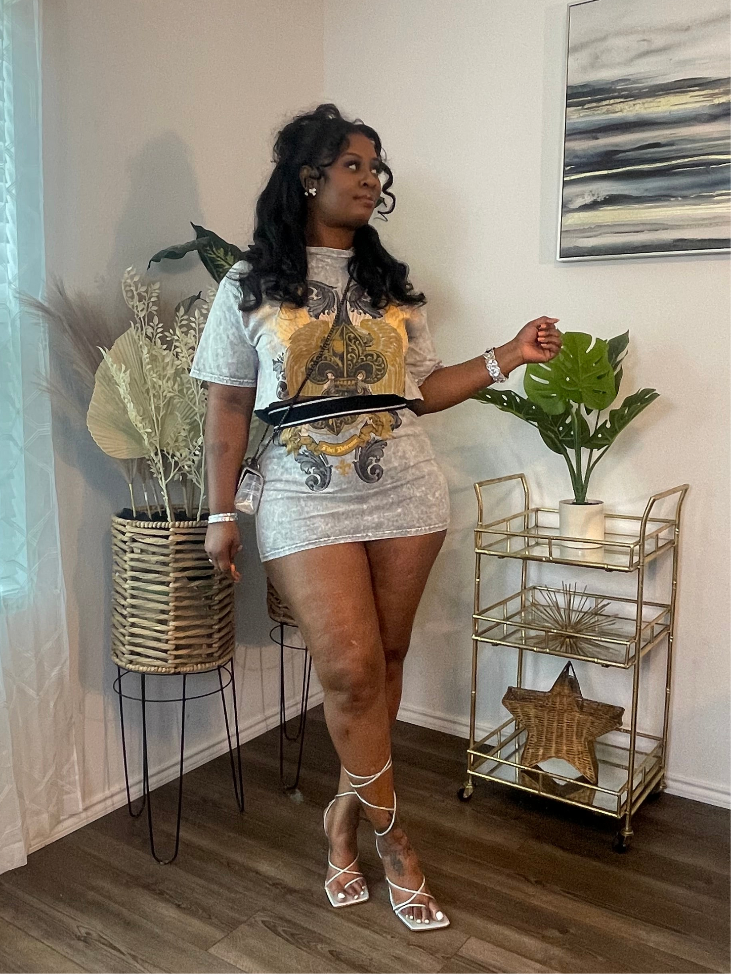 Grey Skirt Set