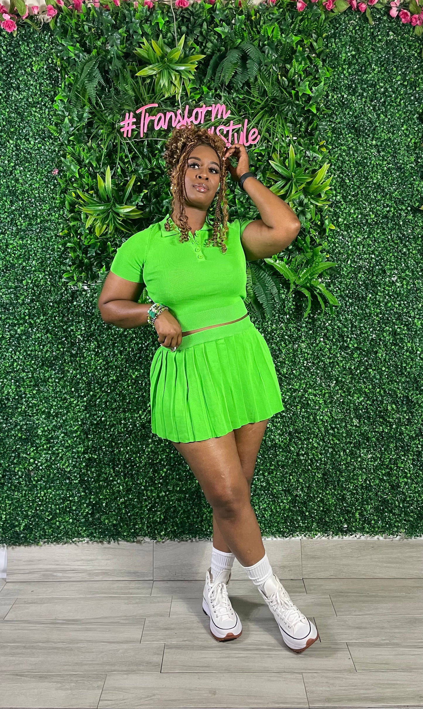 Tennis Skirt Set (Green)