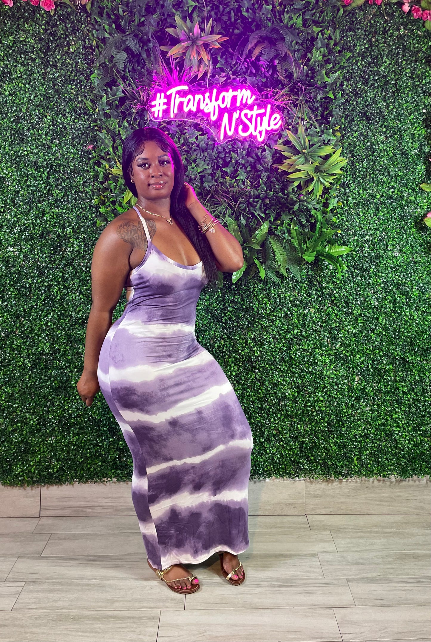 Tye Dye Dress (Purple)