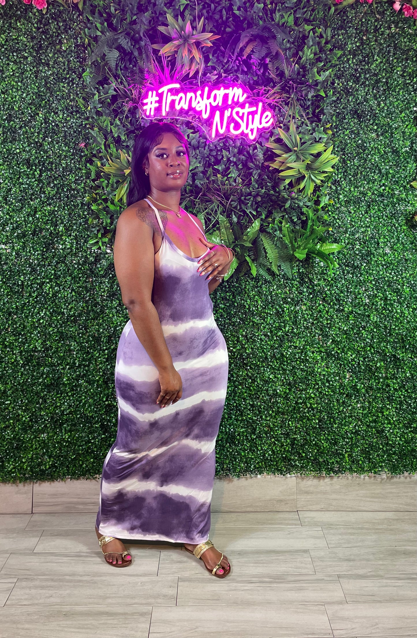 Tye Dye Dress (Purple)