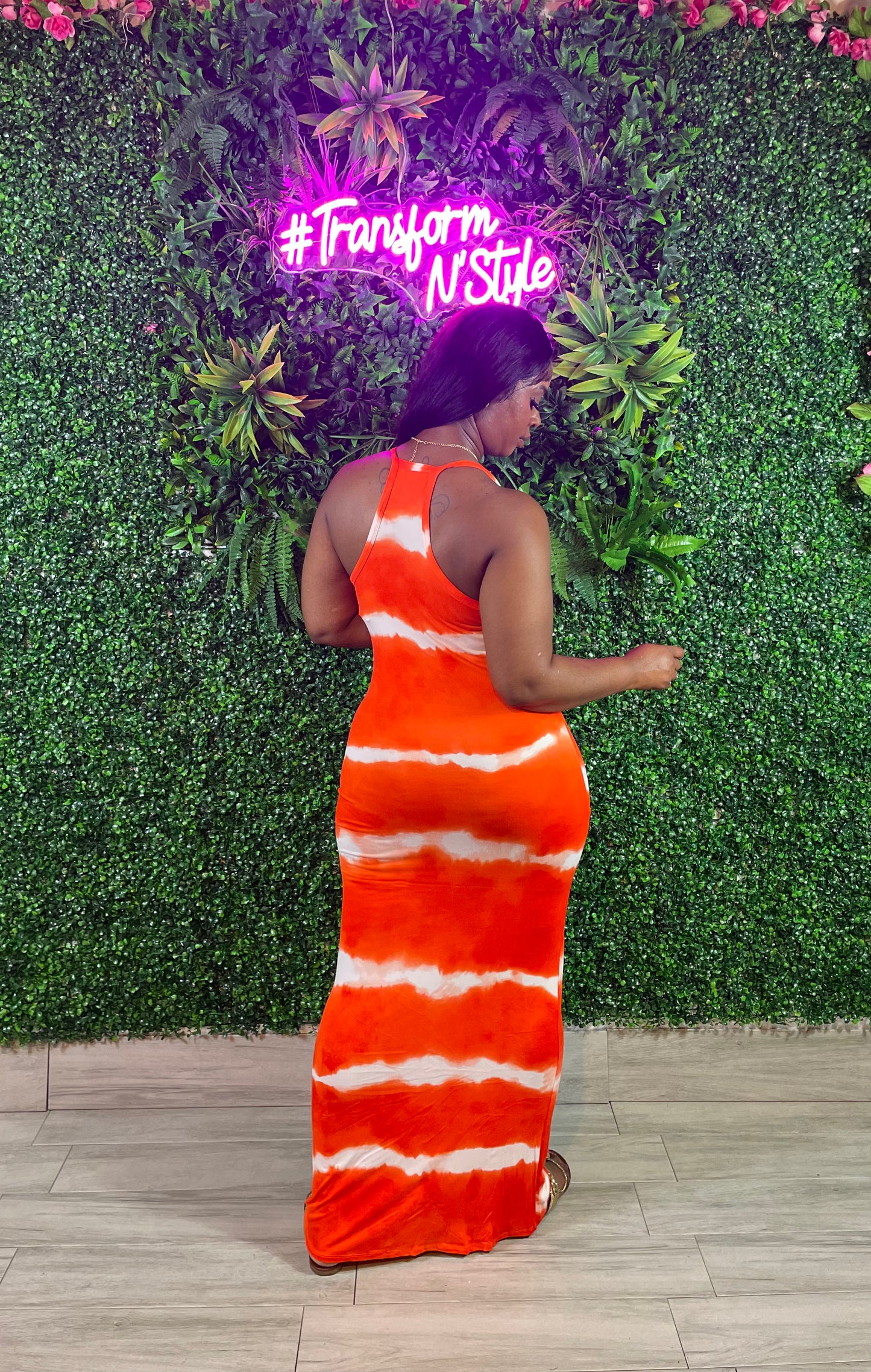 Tye Dye Dress (Orange)