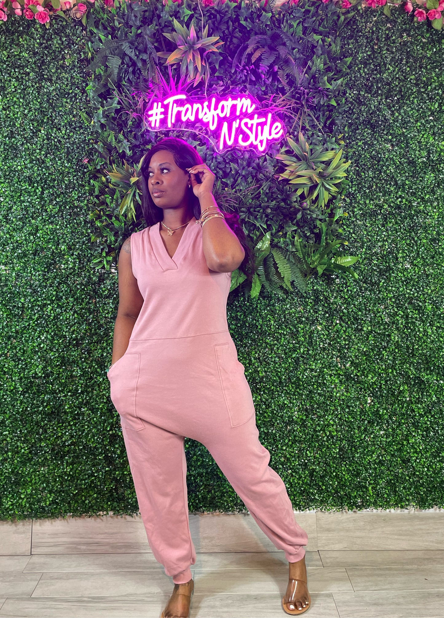 Harlem Jumpsuit (Light Rose)