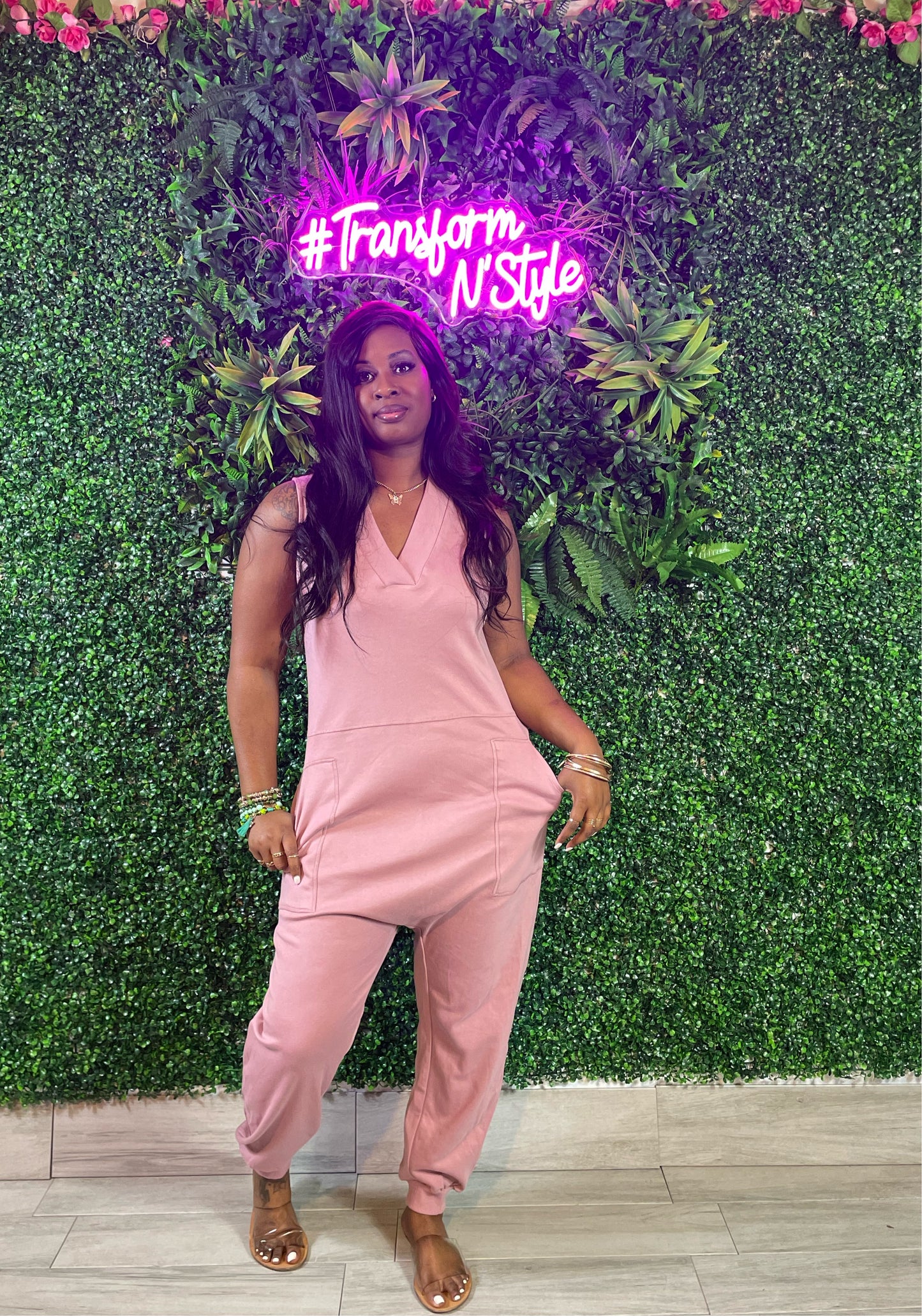 Harlem Jumpsuit (Light Rose)