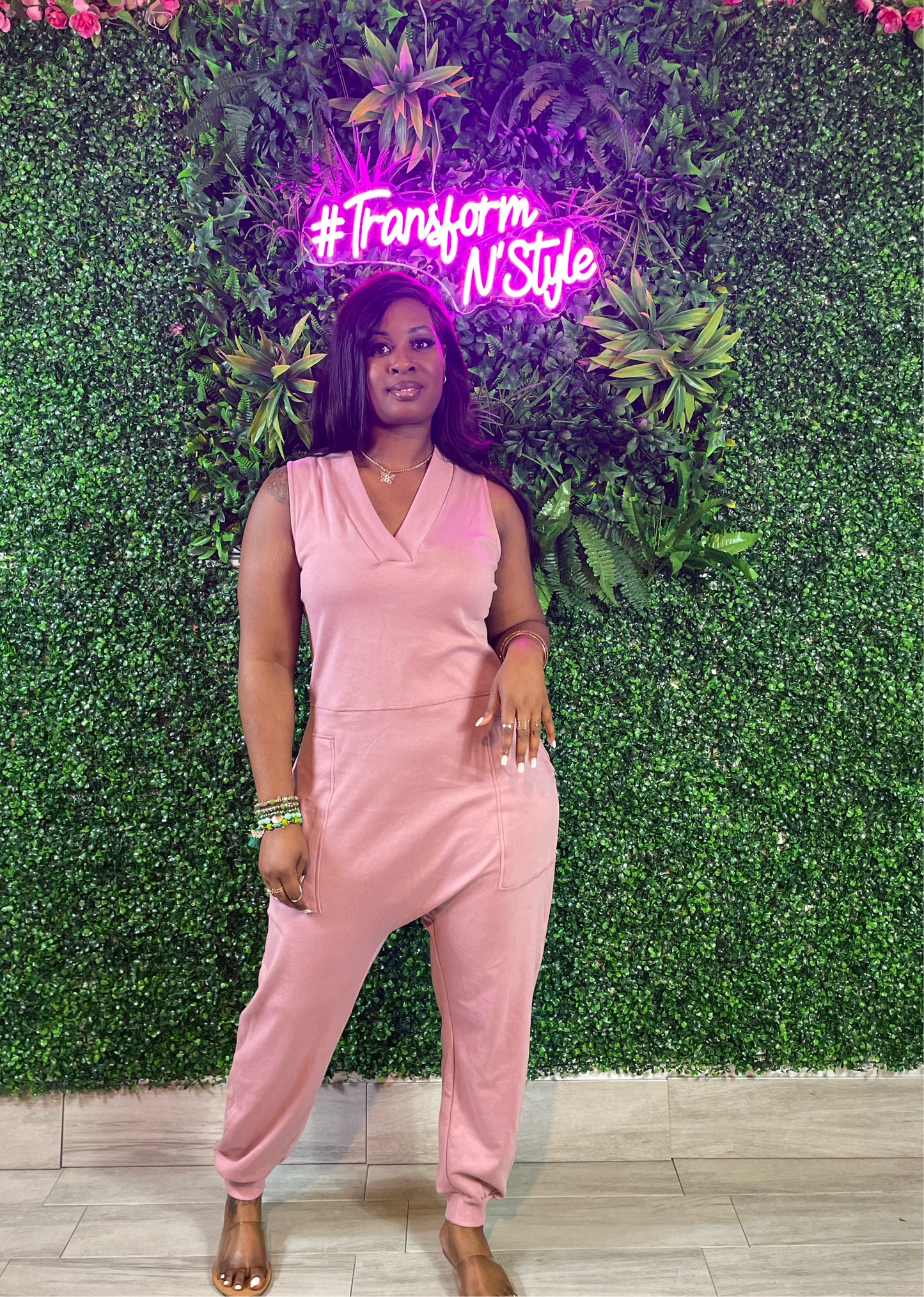 Harlem Jumpsuit (Light Rose)